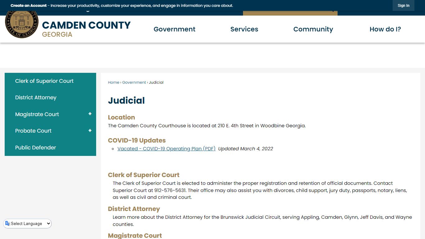 Courts | Camden County, GA - Official Website