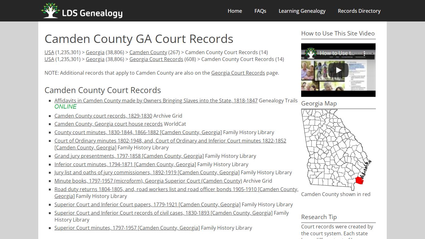 Camden County GA Court Records